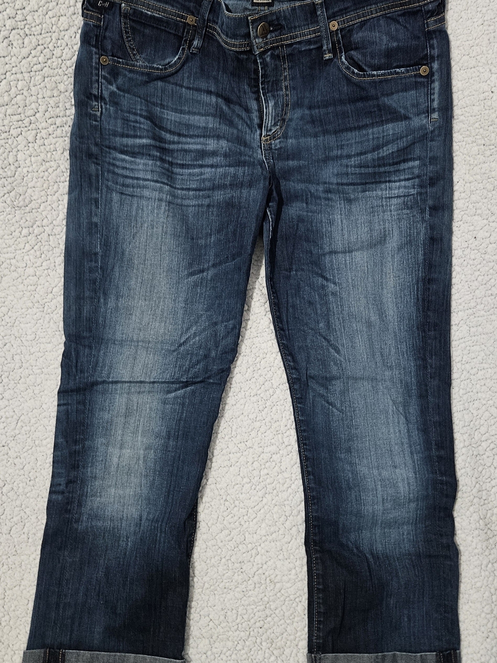 Citizens Of Humanity Dark Blue Wash Boyfriend Jeans